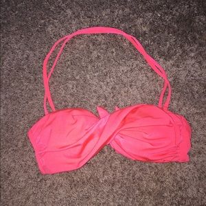 Bright Pink Strapless Wrap Top